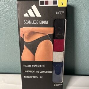 Adidas Seamless Bikini Underwear 4-Pack Flexible 4-Way Stretch. Size S. SMALL